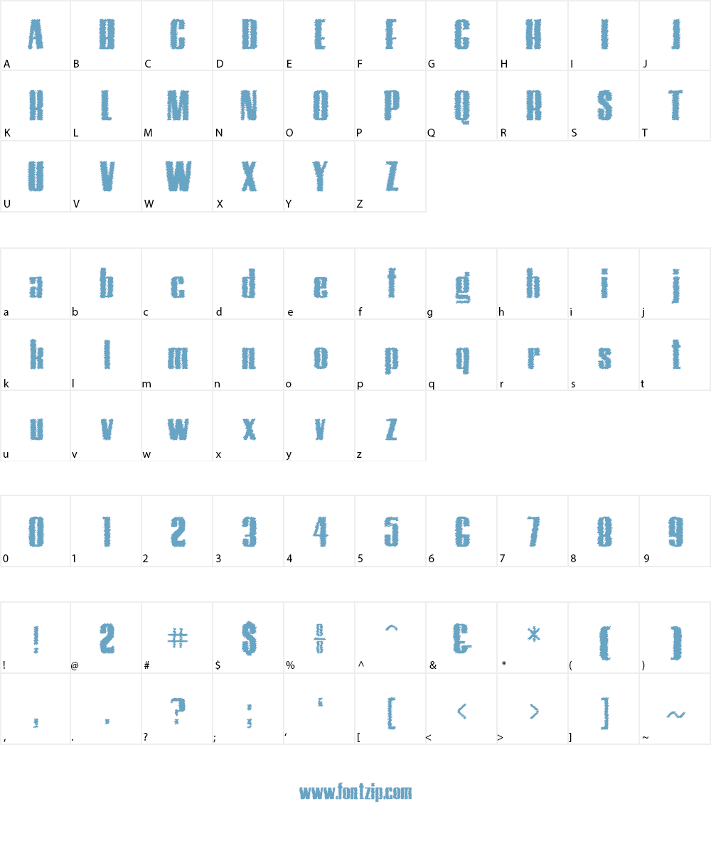 Hostil Trash Font Character